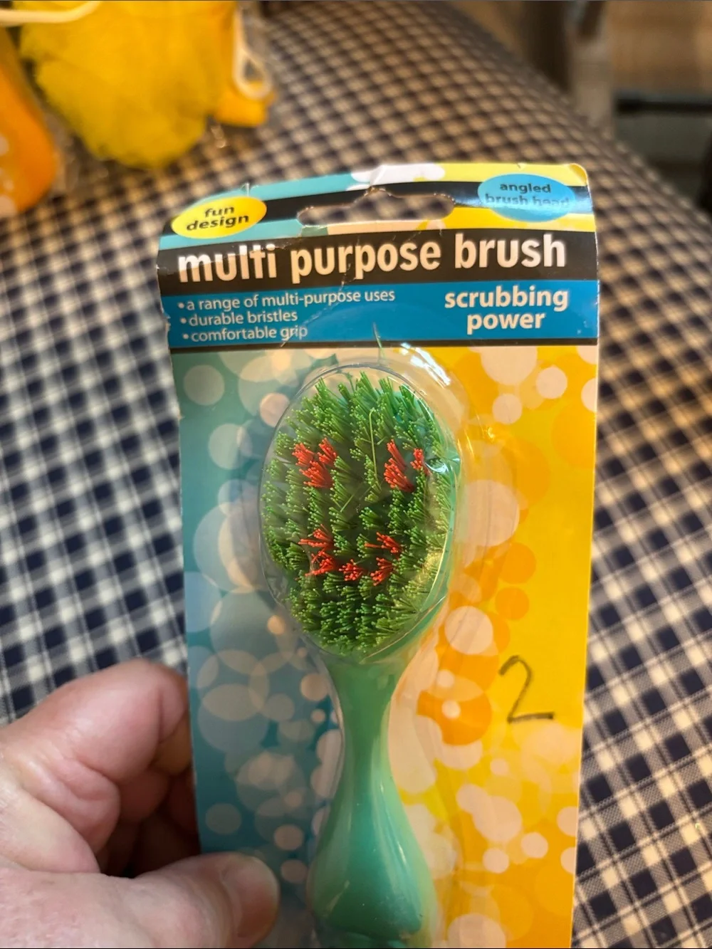 Multi Purpose Bath Brush – Yellow, and blue
